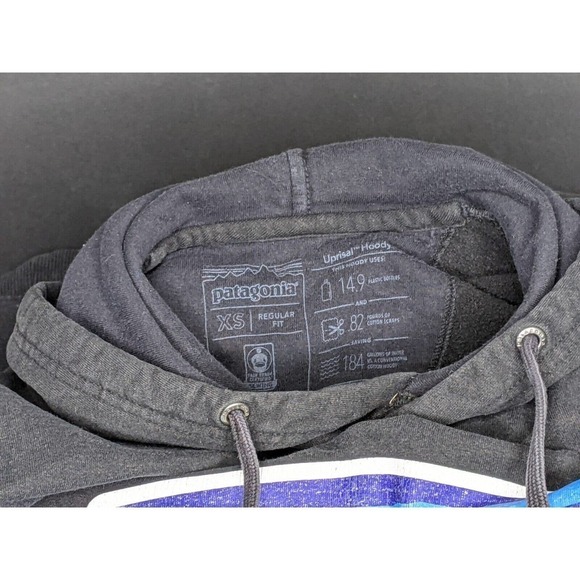 Patagonia Hoodie Adult Extra Small Black Uprisal Hooded Sweatshirt Unisex - Picture 4 of 6